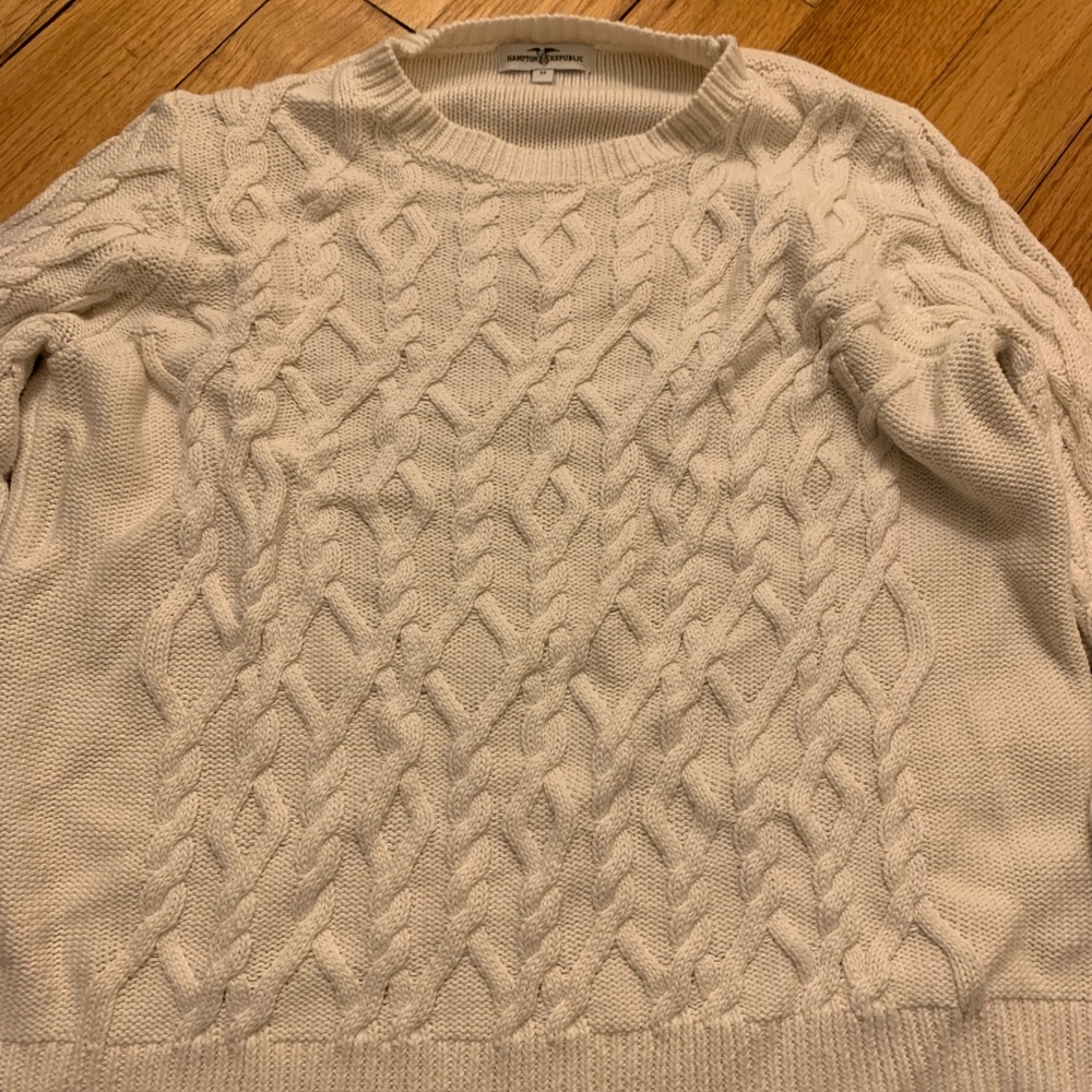 White Argyle Sweater